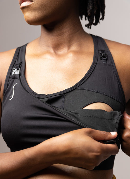 Ultra Comfort Nursing Sports Bra (Noir)